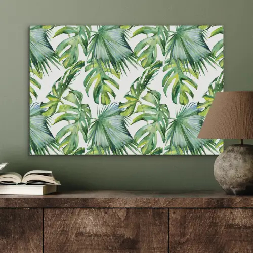 Bladeren - Monstera - Jungle - Tropical PET vilt middel -sfeer2