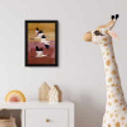 Vogels - Snavel - Abstract fotolijst zwart zonder passe partout klein -usfeer4_kinderkamer