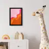 Retro - Waves - Kleurrijk fotolijst zwart zonder passe partout klein -usfeer4_kinderkamer