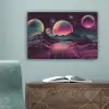 Landschap - Planeten - Horizon - Paars canvas 2cm klein -sfeer4