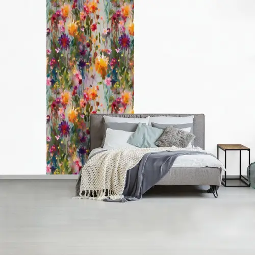 Zomers - Kleurrijk - Patroon - Bloemen fotobehang vinyl groot 64 -slaapkamer