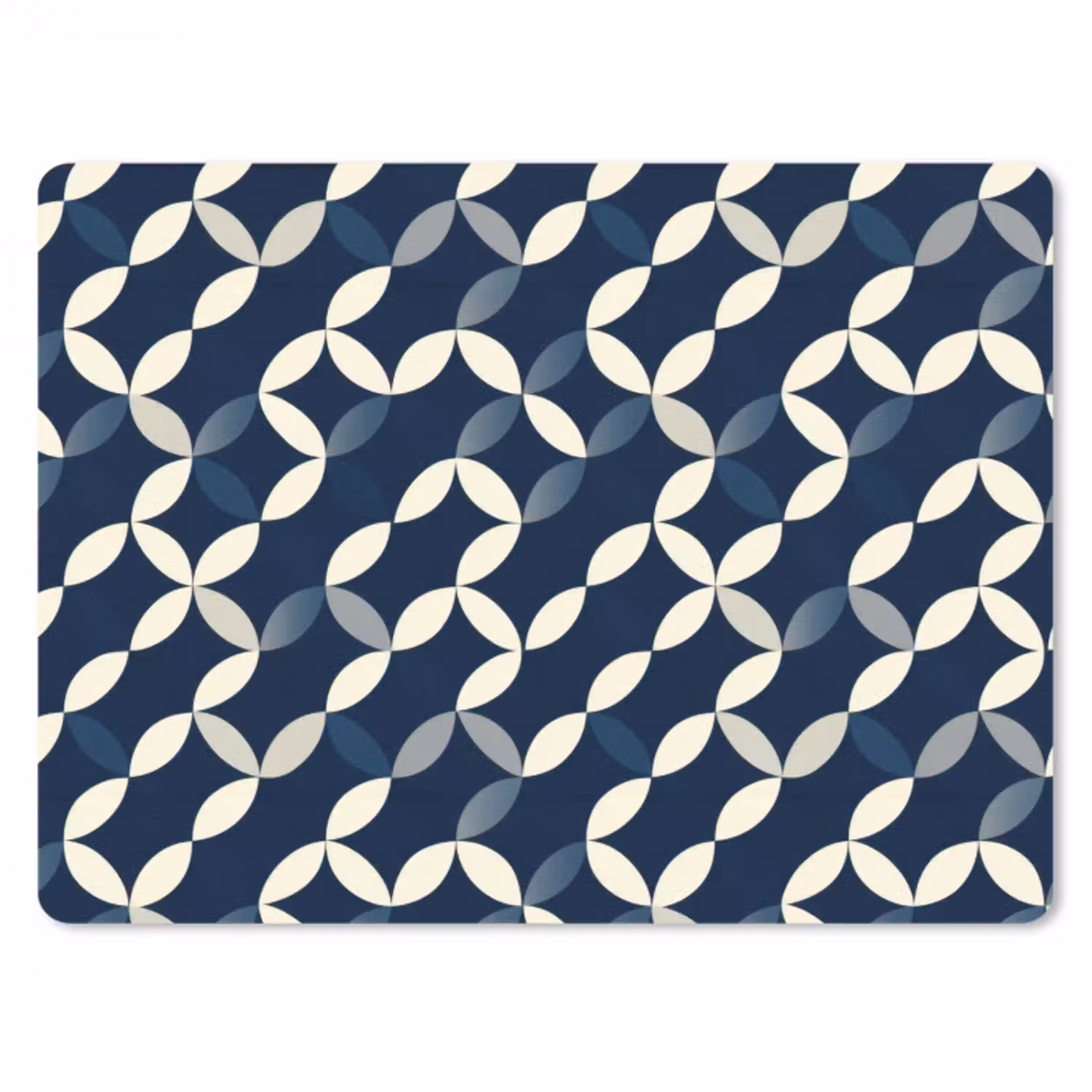 Abstract - Patroon - Blauw muismat rubber klein 262 -3d