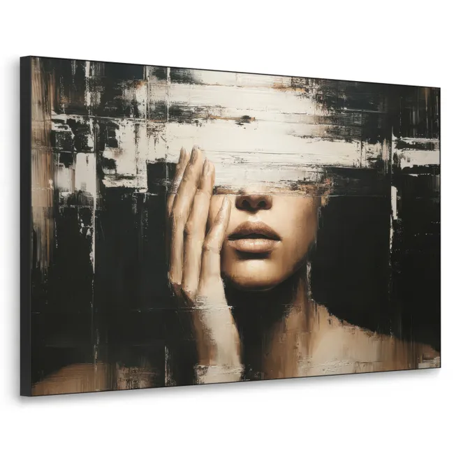 Art frame - Hand - Gezicht - Strepen - Abstract
