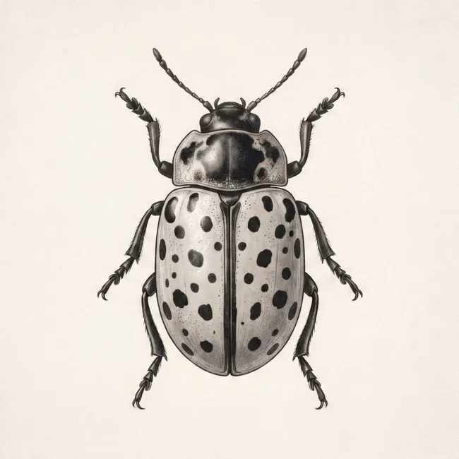 Behang - Kever - Insect - Vintage