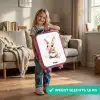 Bruin konijntje met roze bellen Kinderkoffer - Roze klein -sfeer2_NL