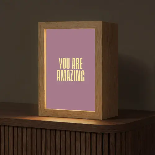 Tekst - Paars - Amazing Light Box met kabel (Tafellamp) klein -z3d_website