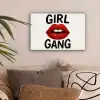 Lip - Girl - Rood - Letters canvas 2cm klein -sfeer1