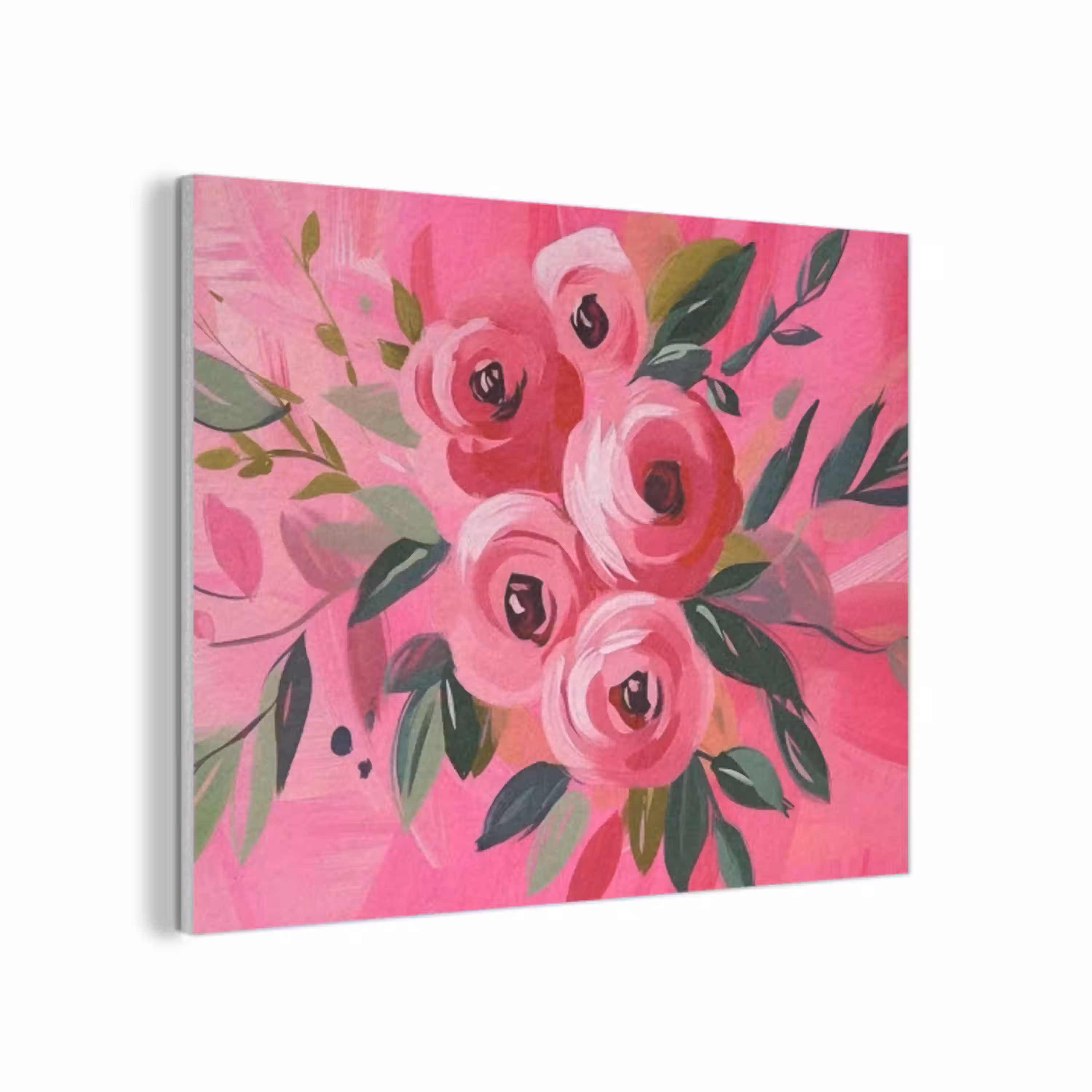 Bloemen - Verf - Roze PET vilt klein -3d