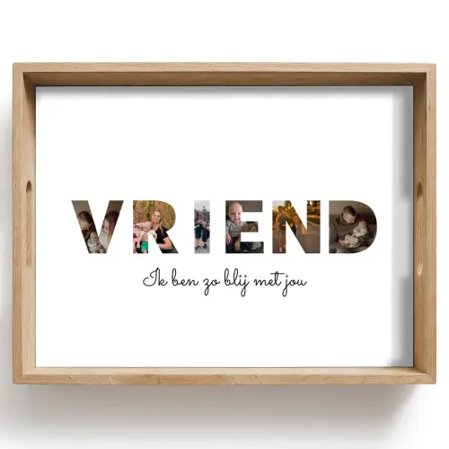 Vriend - Lettercollage Dienblad Rechthoek middel -z3d_shopping