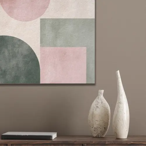 Vormen - Abstract - Cirkel - Zwart PET vilt klein -sfeer6_closeup