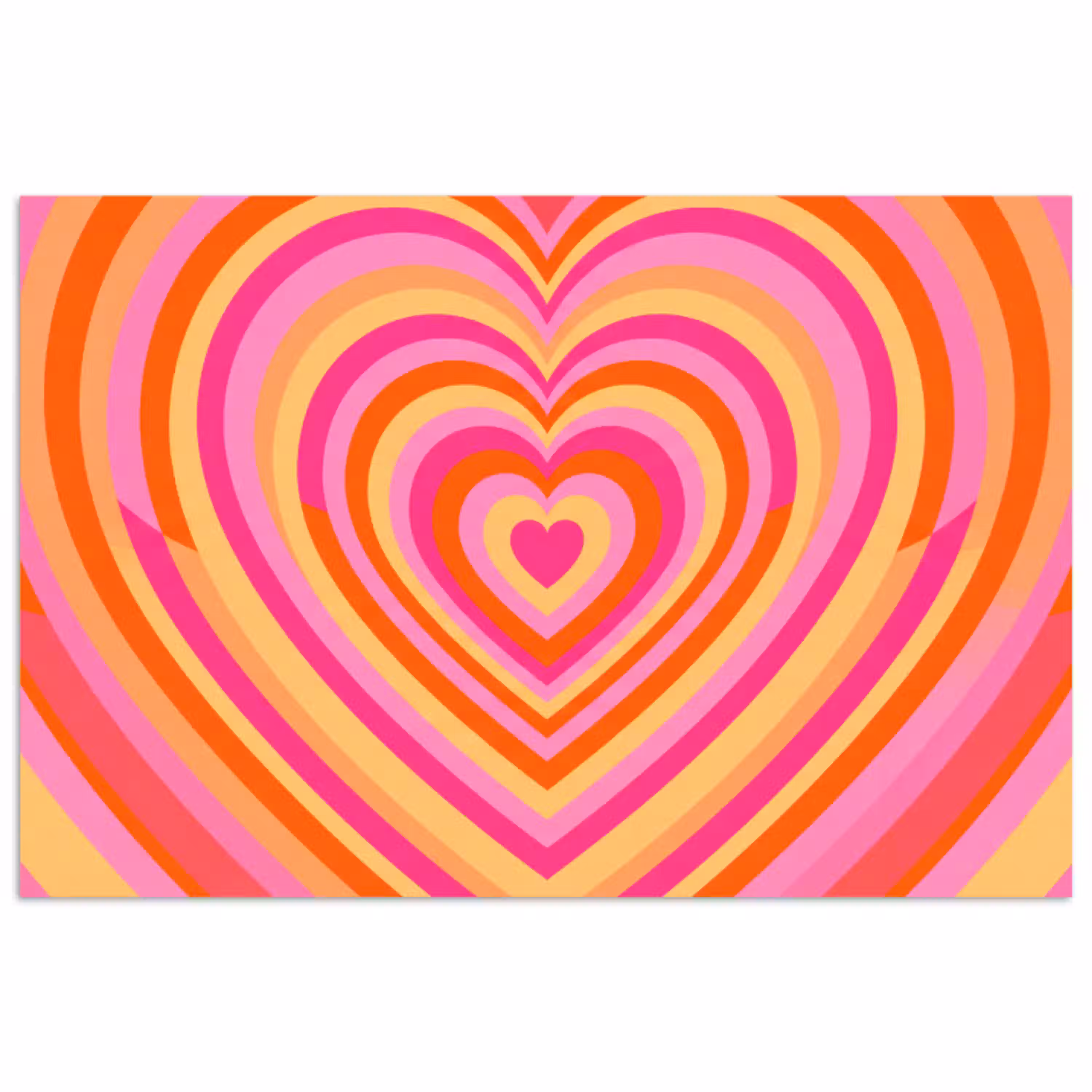 Hart - Concentrisch - Abstract - Liefde - Kleurrijk poster papier klein -3d