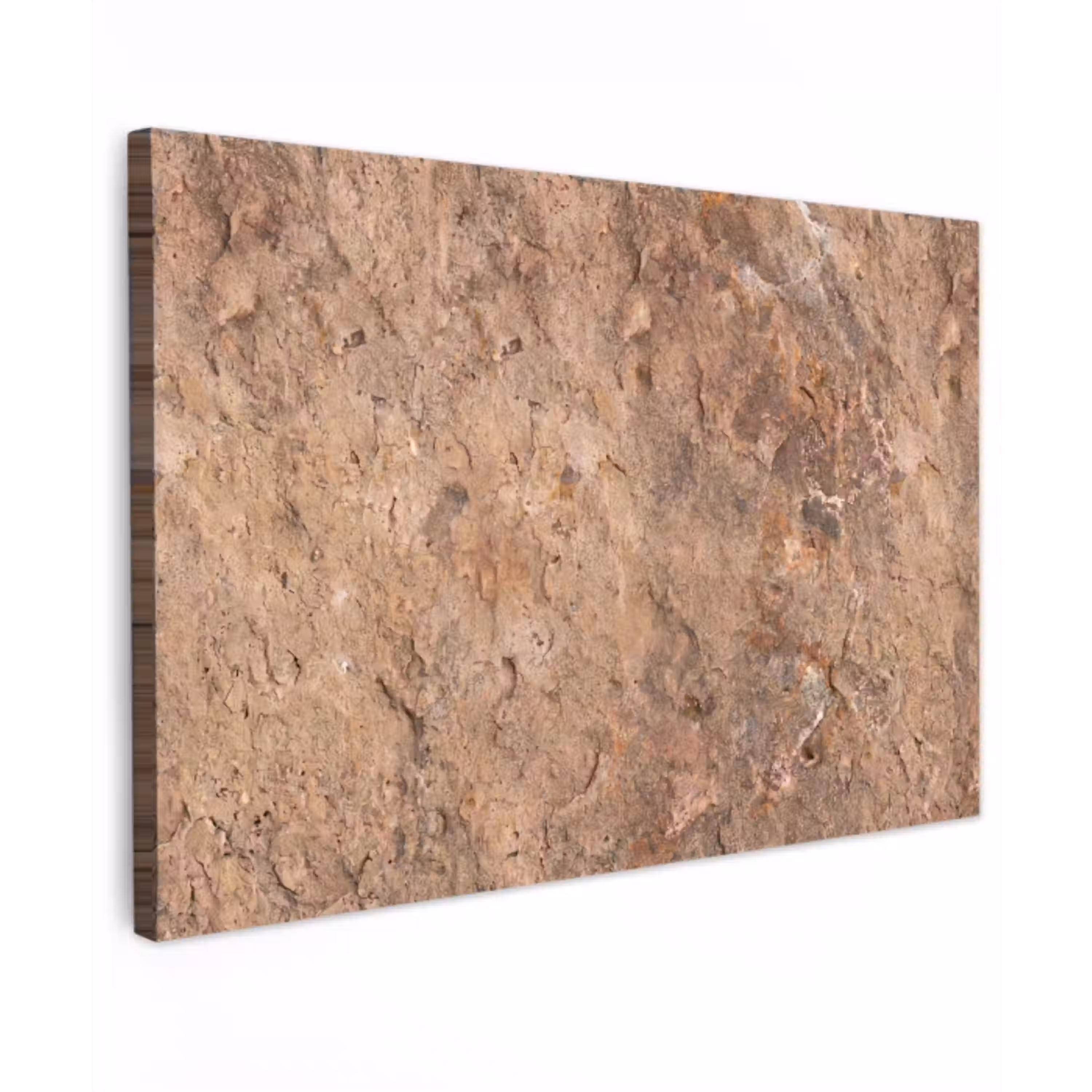 Steen - Natuur - Textuur - Abstract - Bruin Tuinposter op houten frame 2 cm dik klein -3d
