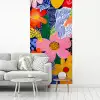 Kleurrijk - Bloemen - Abstract - Stippen fotobehang vinyl groot -woonkamer
