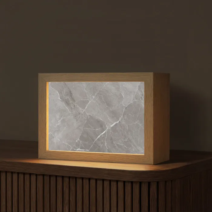 Marmer - Grijs Light Box met kabel (Tafellamp) klein -z3d_website