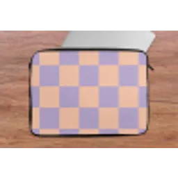 Schaakbord patroon - Paars - Roze - Blokjes laptophoes neopreen klein -tafel