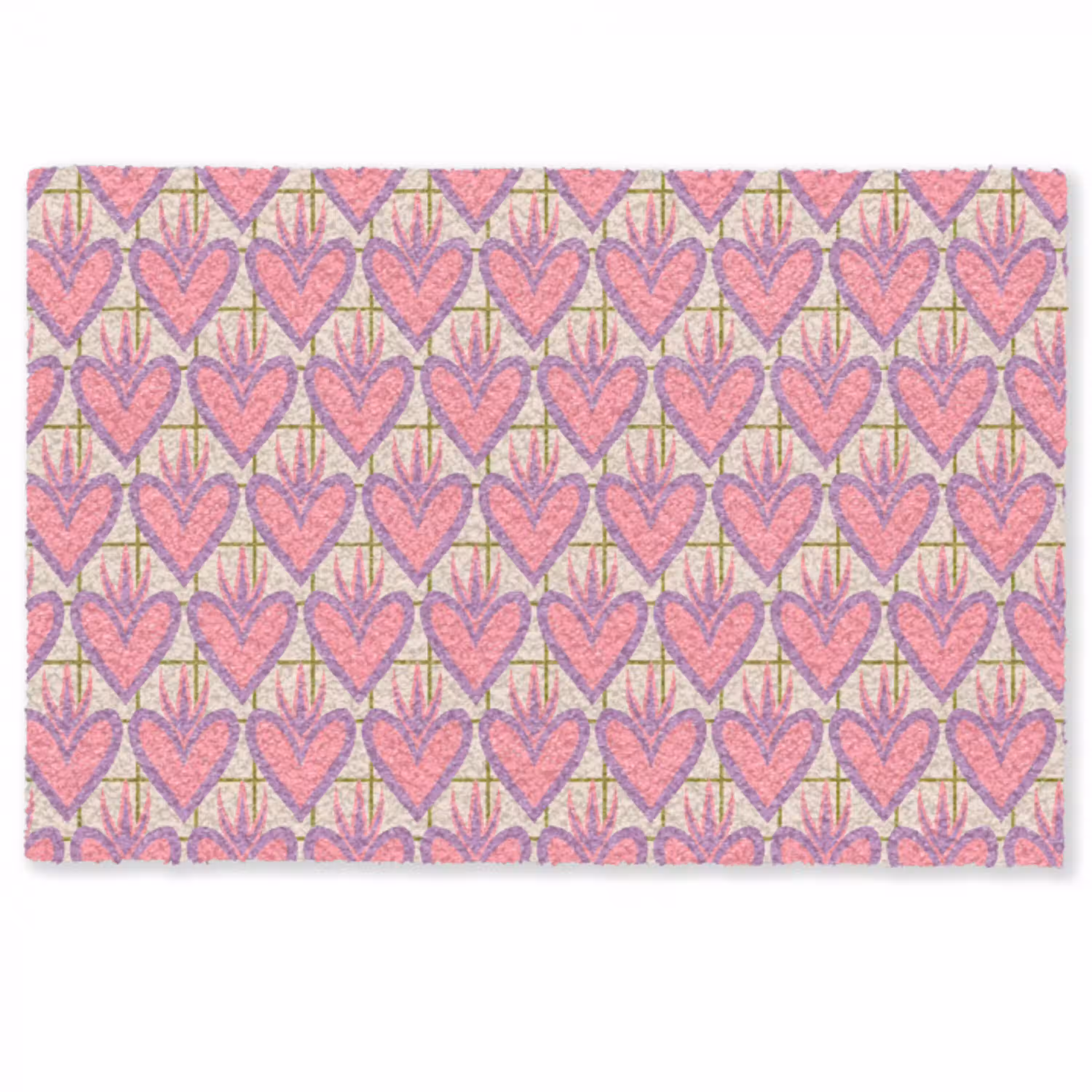 Patroon - Roze - Hartjes Deurmat klein 898 -zkaufland3d