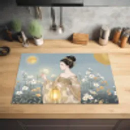 Aziatisch - Vrouw - Kimono Inductie beschermer vinyl 3mm klein -sfeer5
