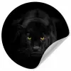 Panter - Dieren - Zwart - Ogen Wandcirkel behangsticker klein -3d