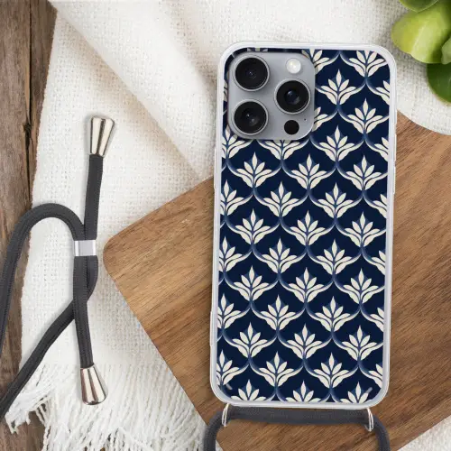 Modern - Ontwerp - Blauw Hoesje iPhone 16 Pro Max met koord klein 804 -sfeer4