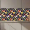 Viooltjes - Paars - Geel - Groen keuken achterwand 2 middel 871 zz_3dshopping