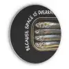 Sardines - Tekst - Vis - Blik Akoestische PET Vilt - Rond klein -3d