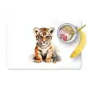 Tijger - Wilde dieren - Kinderen - Watercolor Placemat vinyl groot -zzzproduct_Kitchenyeah-website