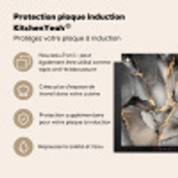Geologisch Goud op Marmer Inductie beschermer vinyl 3mm middel -zzzzzzusp-haakje_FR