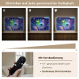 Alien - Astronaut - Ruimte - Planeten Light Box met batterij (Wandlamp kind) middel -USP_dimbaarDE