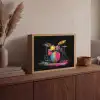 Drumstel - Kleurrijk - Verf - Levendig Light Box met batterij (Wandlamp) middel -sfeer2