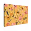 Bloemen - Geschilderd - Geel Tuinposter op houten frame 2 cm dik klein -3d