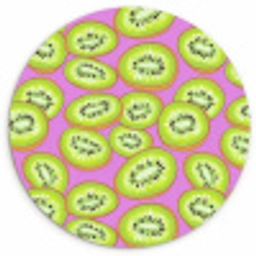 Kiwi - Speels - Groen Wandcirkel kunststof plaat 5mm dik klein 188 -3d