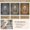 Vlinder - Roze - Bloemen - Bladeren Light Box met kabel (Tafellamp) klein -USP_lichtkleurNL