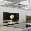 Maan - Cirkel - Goud keuken achterwand spatscherm klein -3d_schuin