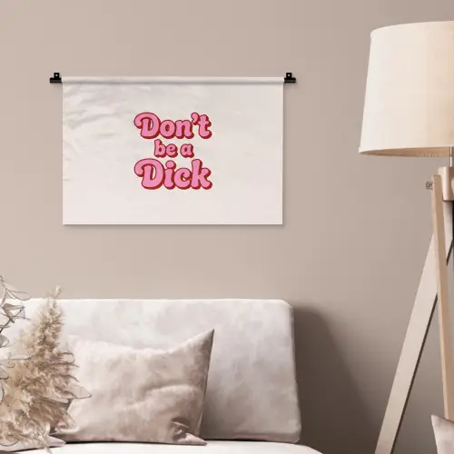 Tekst - Boodschap - Roze Wandkleed katoen klein -sfeer4