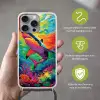 Haai - Koraalrif - Abstract - Kleurrijk Hoesje iPhone 16 Pro Max met koord klein -sfeer2_NL