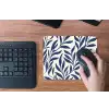 Bladeren - Klimop - Donkerblauw muismat rubber klein -toetsenbord