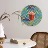Mok - Koffie - Zigzag - Slagroom Wandcirkel plexiglas klein -sfeer4