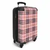 Roze geruite ruitstructuur symmetrisch NBS - Handbagage koffer - Kinderen Unisex middel -productfoto_3d