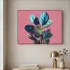 Plant - Bladeren - Stippen - Abstract Textielframe zwart klein -sfeer2