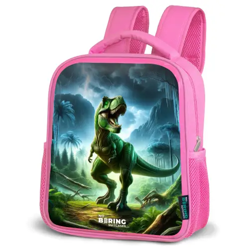 Junglosaurus Kinderrugzak - Roze middel -schuin