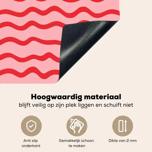 Speels - Patroon - Rood Inductie beschemer met haakjes klein 777 -ky-onderkant-nl