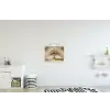 Schilderij - Boom - Abstract - Bladeren textielposter latten blank klein -kinderkamer