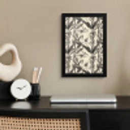 Klassiek - Botanisch - Zwart - Beige fotolijst zwart zonder passe partout klein 224 -sfeer1