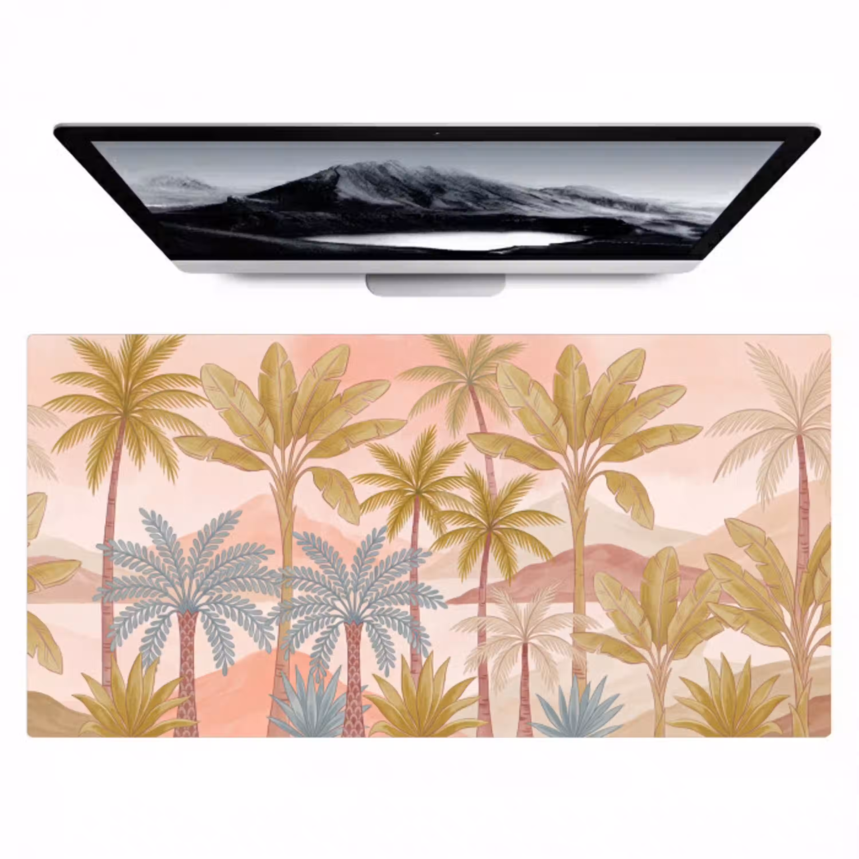 Illustratie - Palmbomen - Kleurrijk Muismat XXL klein -zzz3d