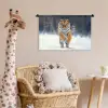 Tijger - Landschap - Sneeuw - Winter - Dieren Wandkleed katoen klein -wsfeer5_kind