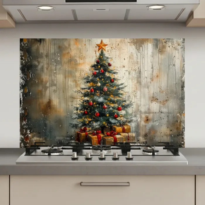 Kerstboom - Vintage - Kerst - Cadeau keuken achterwand spatscherm klein -3d_website