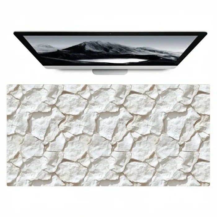 Structuur - Rots - Wit Muismat XXL klein 681 -zzz3d