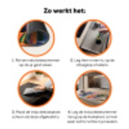 Geel - Blauw - Oranje - Huis Inductie beschermer vinyl 3mm klein -zzzzzzz-td-werking