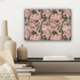 Pioenrozen - Botanisch - Vogel canvas 2cm klein 34 -sfeer6