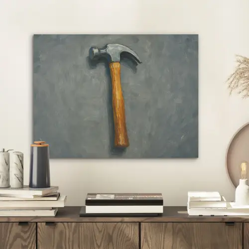 Hamer - Schilderij - Gereedschap PET vilt klein -sfeer1